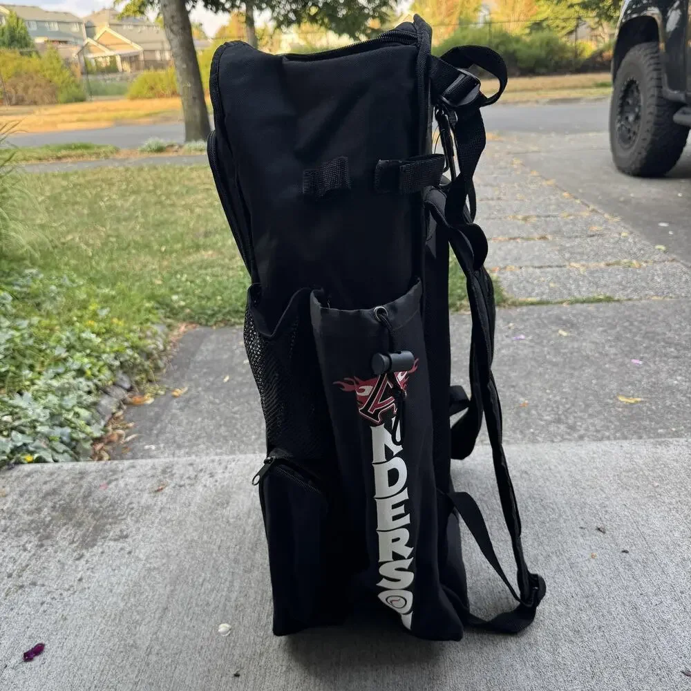 Large Anderson Bat Company All Pro Bat Pack Baseball Softball Backpack Black